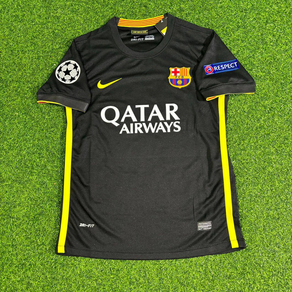 Lionel Messi #10 Barcelona 2013-2014 Black Retro Football Jersey Trikot