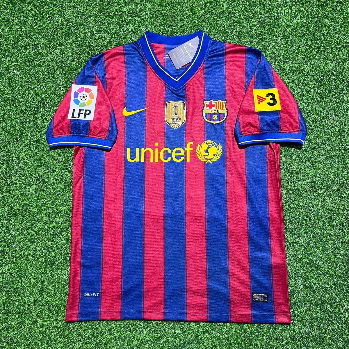Lionel Messi Barcelona 2009-2010 Home Retro Football Jersey Trikot
