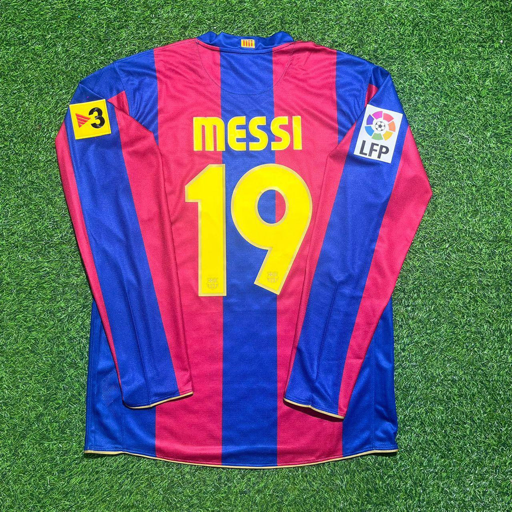 Lionel Messi Barcelona 2007-2008 Retro Football Jersey Trikot