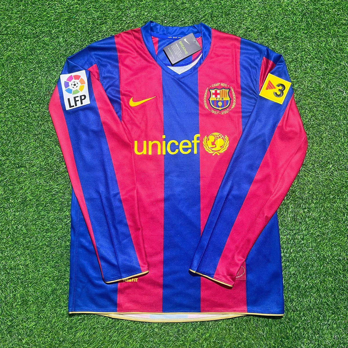 Lionel Messi Barcelona 2007-2008 Retro Football Jersey Trikot