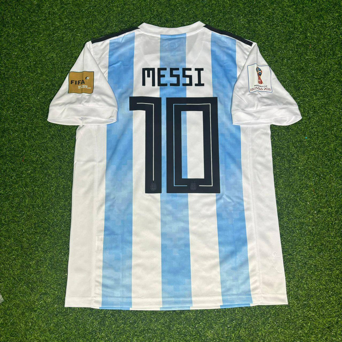 Lionel Messi #10 Argentina 2018 Home Retro Football Jersey Trikot