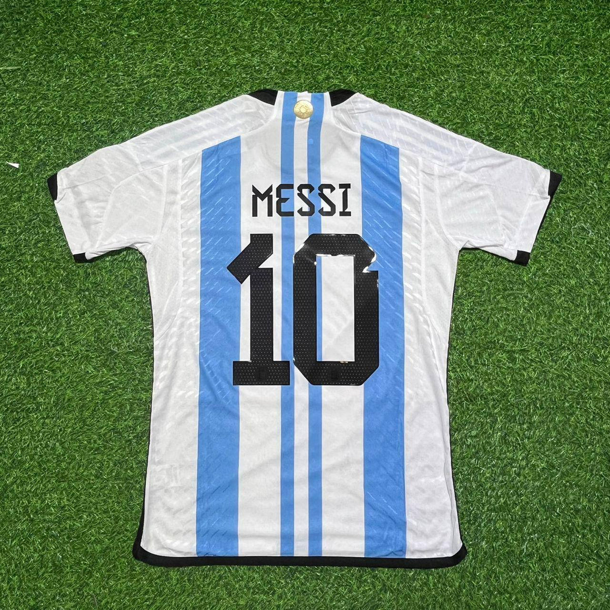 Lionel Messi Argentina 2022 Qatar Champion Home Jersey Trikot  Soccer