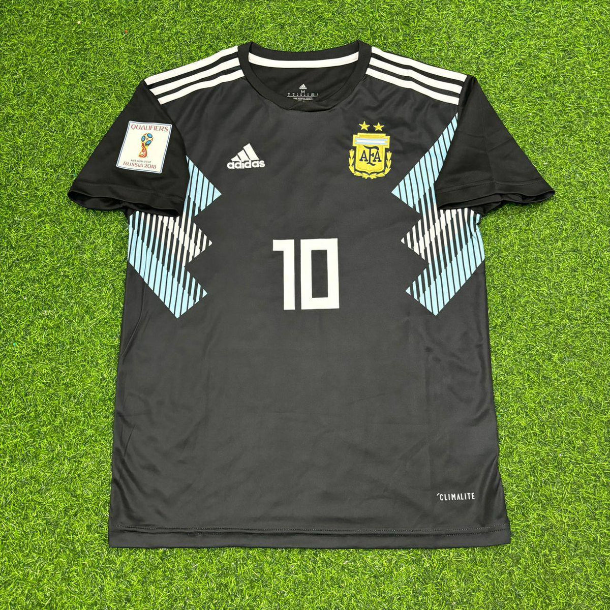 Lionel Messi Argentina 2018  Black Retro Football Jersey Trikot