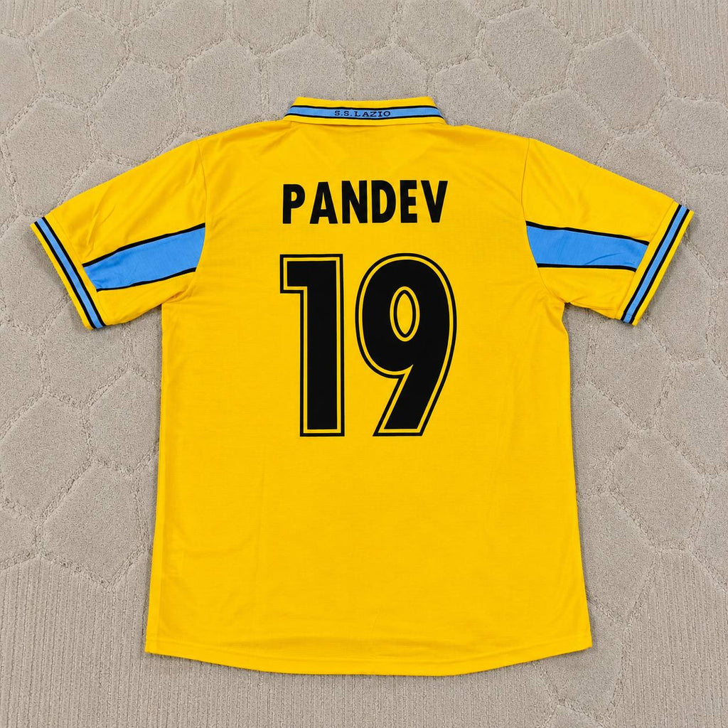 Goran Pandev Lazio Yellow Retro Football Jersey