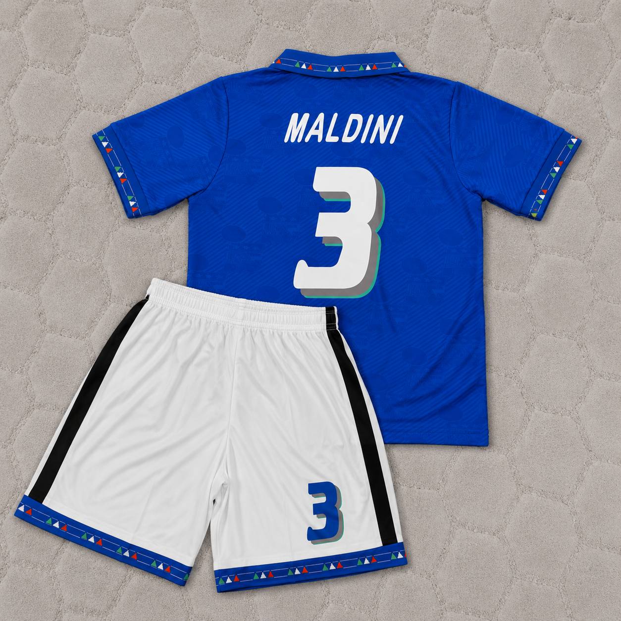 Paolo Maldini 1994 World Cup Italy KIDS Retro Jersey Maillot Trikot Maglia Soccer Shirt