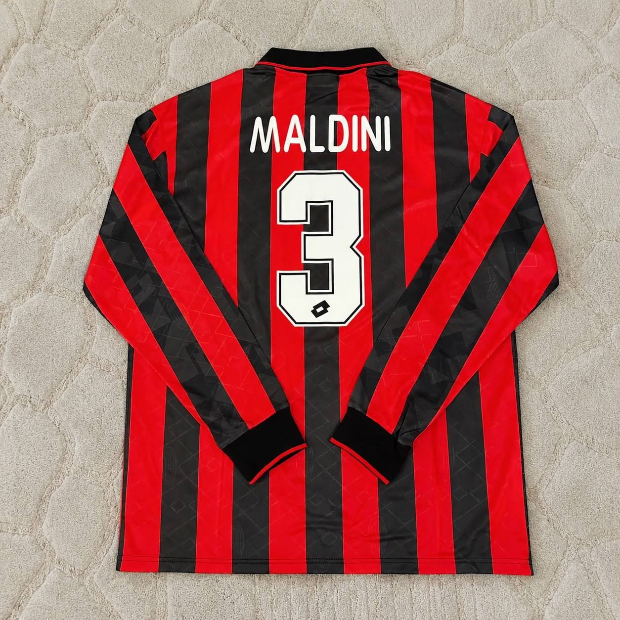 Paolo Maldini #3 AC Milan 1993 1994 Home Long Sleeve Retro Jersey