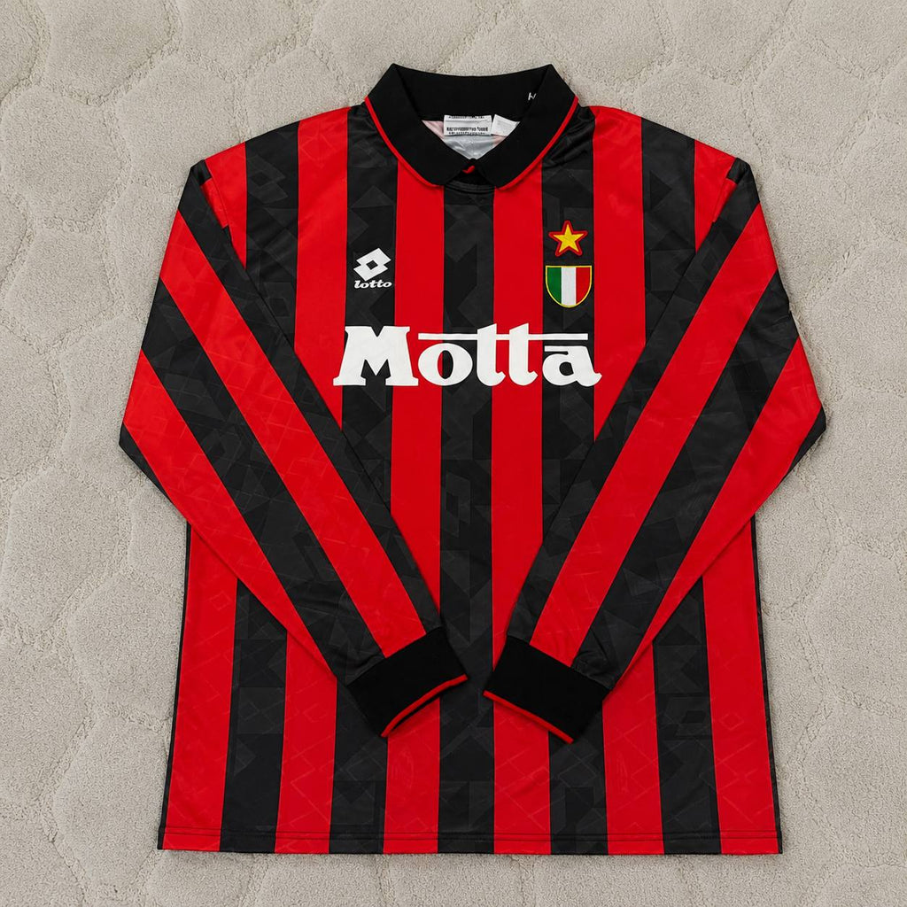 Paolo Maldini #3 AC Milan 1993 1994 Home Long Sleeve Retro Jersey