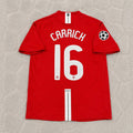 Michael Carrick Manchester United Champions League Final Moscow 2008 Retro Red Football Shirt