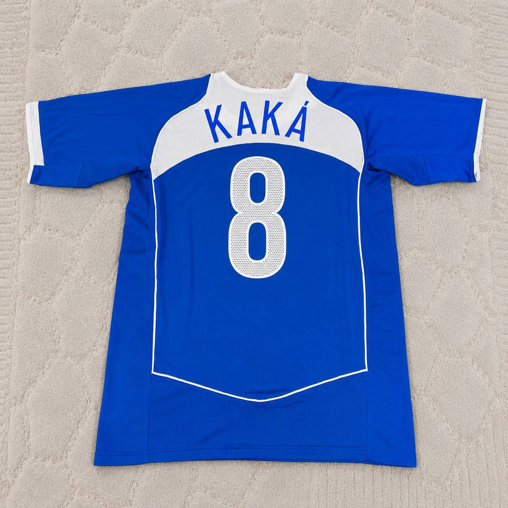 Kaka Leite Brazil 2004 Blue Retro Football Jersey Kit