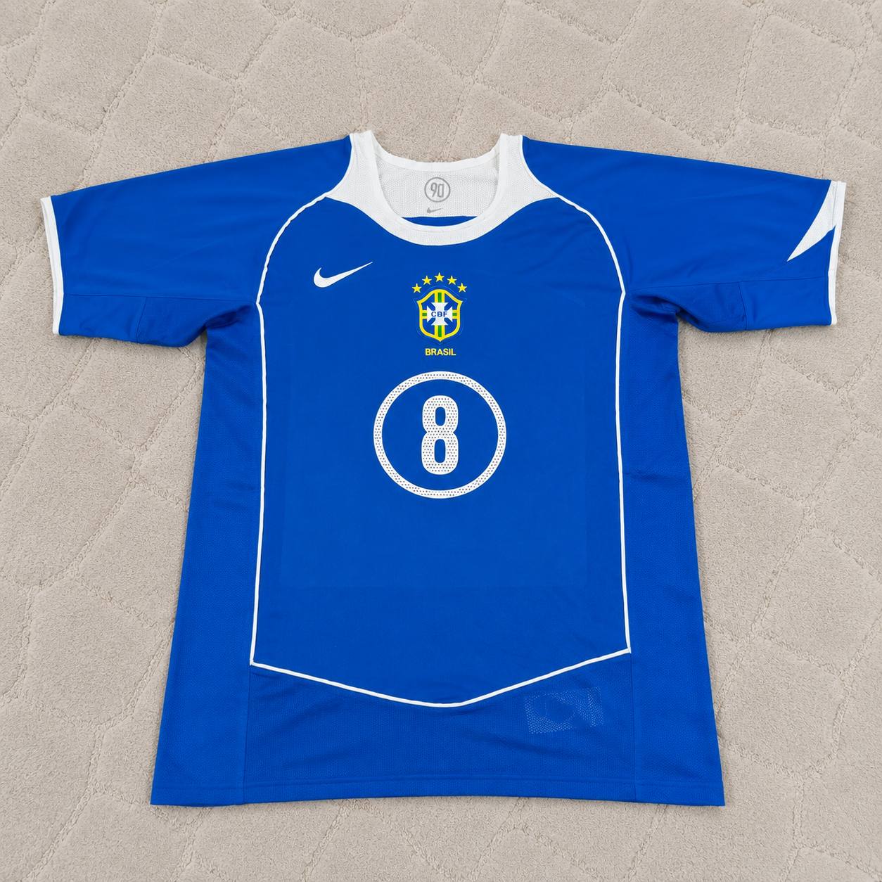 Kaka Leite Brazil 2004 Blue Retro Football Jersey Kit