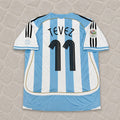 Carlos Tevez Argentina 2006 World Cup Retro Soccer Jersey Maillot Trikot
