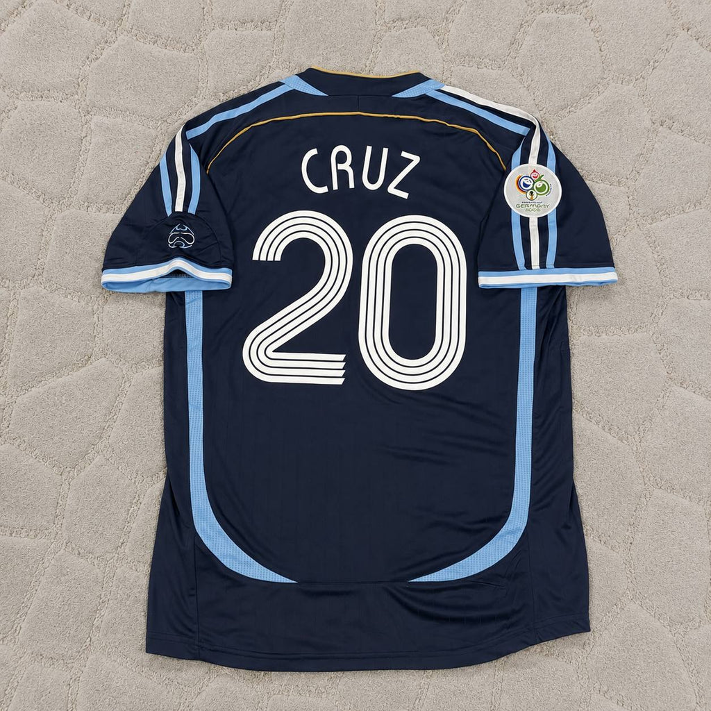 Julio Cruz #20 Argentina 2006 World Cup Dark Blue Home Retro Football Jersey Kit