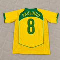 Paulinho 8– Brazil Retro Kit Jersey – | Trikot | Maillot Soccer Shirt