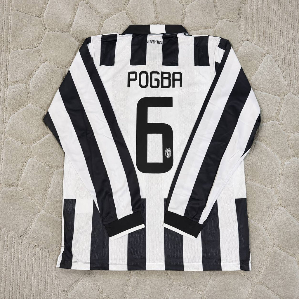 Paul Pogba #6 Juventus 2014 2015 Retro Long Sleeve Jersey Trikot Maillot Maglia Soccer Shirt