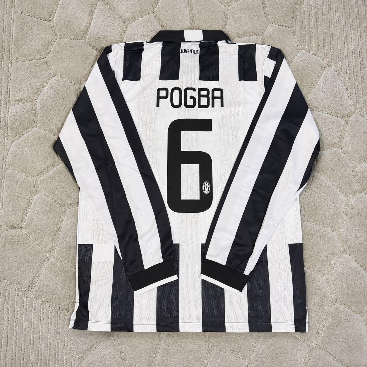 Paul Pogba #6 Juventus 2014 2015 Retro Long Sleeve Jersey Trikot Maillot Maglia Soccer Shirt