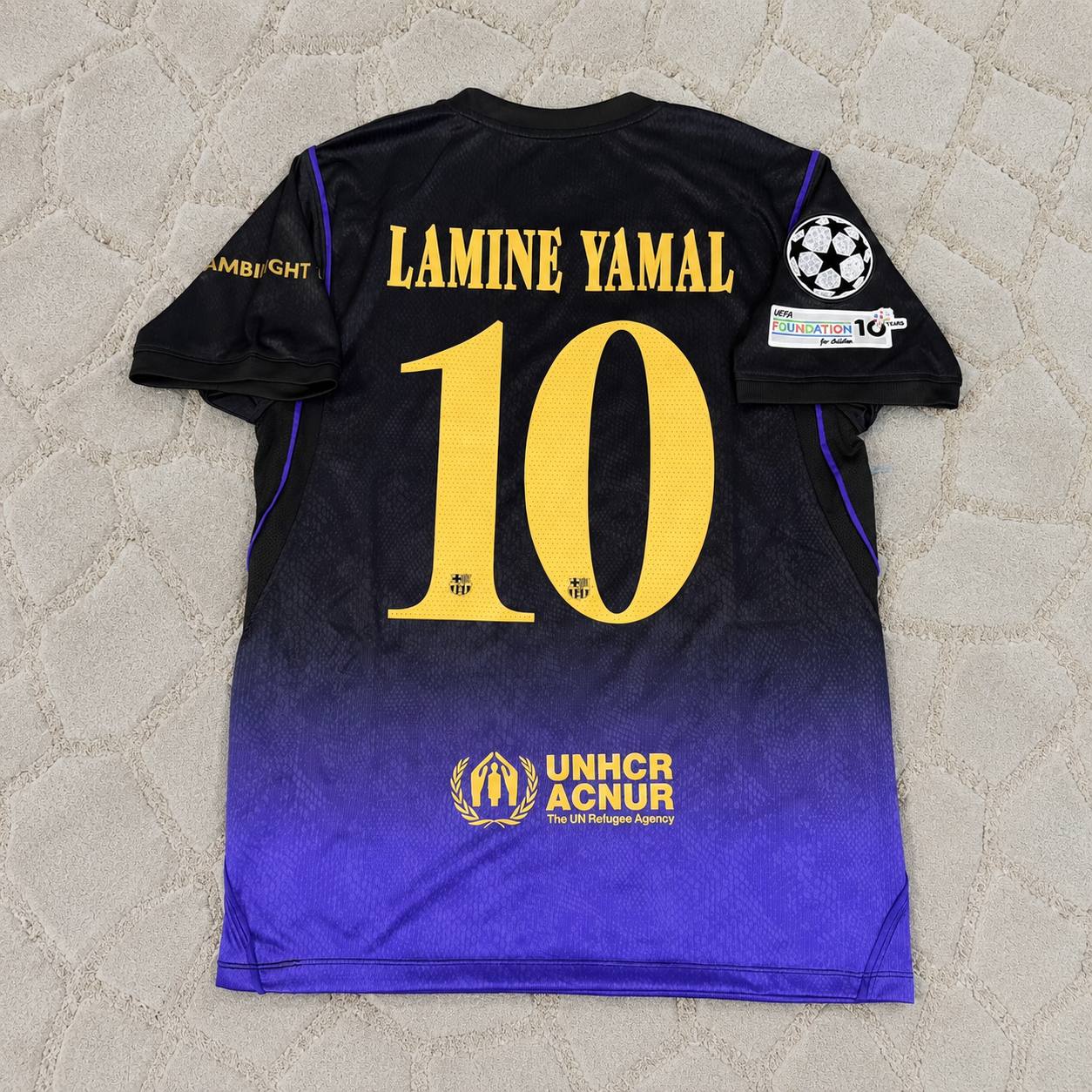 Lamine Yamal #10 Barcelona 2027 Champions League Patch New Season Away Jersey Trikot Maillot Soccer Shirt