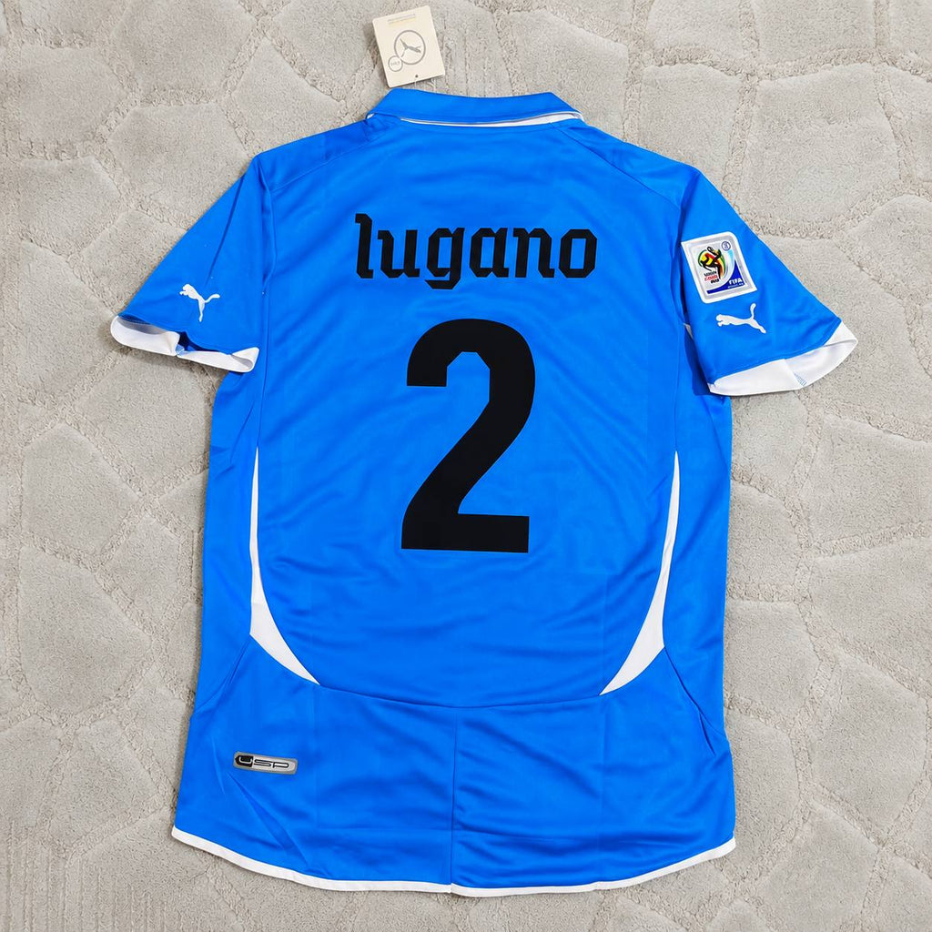 Diego Lugano Uruguay 2010 South Aftica World Cup Blue Retro Jersey Maglia
