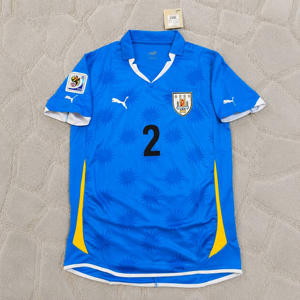 Diego Lugano Uruguay 2010 South Aftica World Cup Blue Retro Jersey Maglia