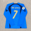 Alessandro Del Piero #7 Italy 2006 World Cup Final Long Sleeve Retro Jersey Maillot Trikot Maglia Soccer Shirt