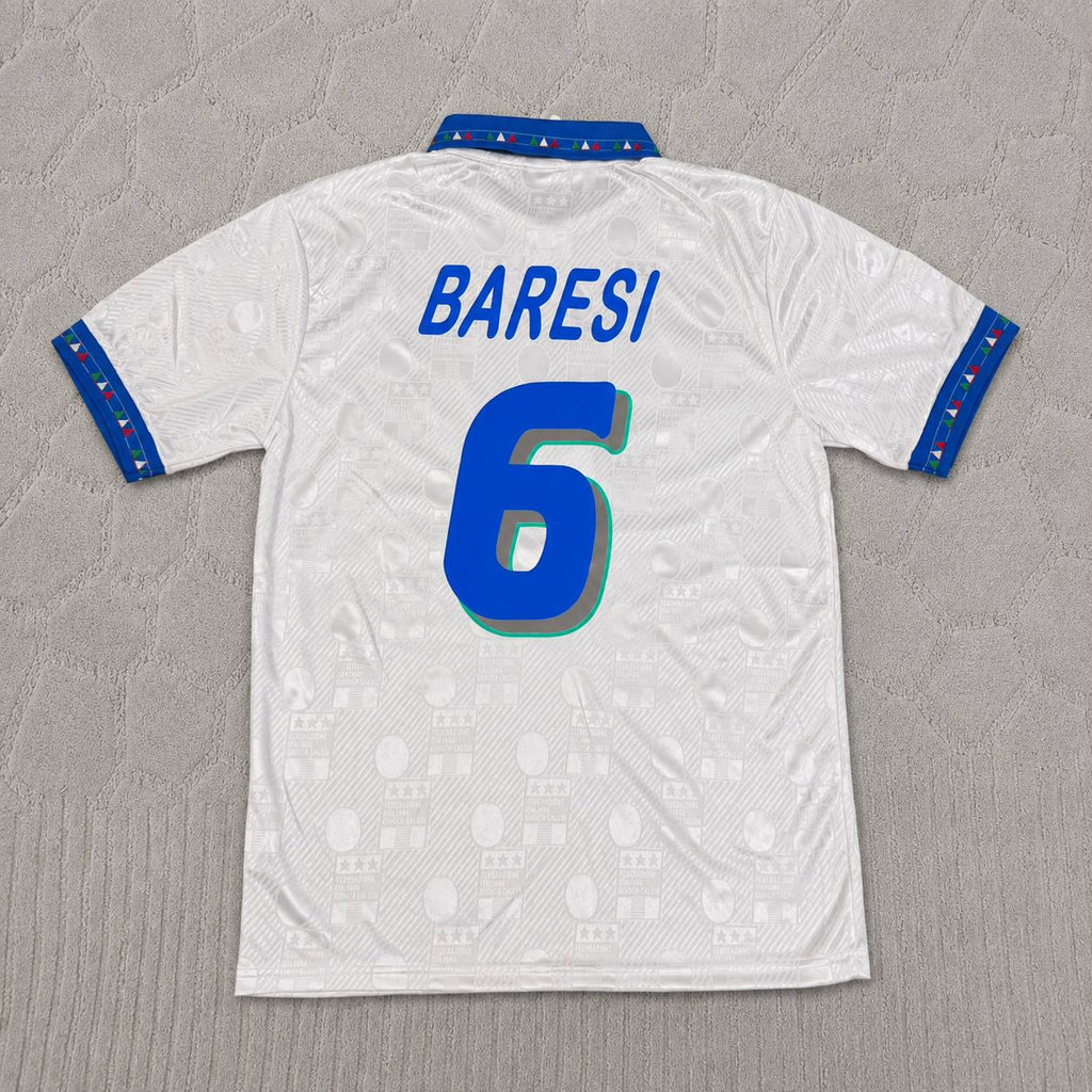 Franco Baresi Italy 1994 World Cup White Retro Football Jersey Kit