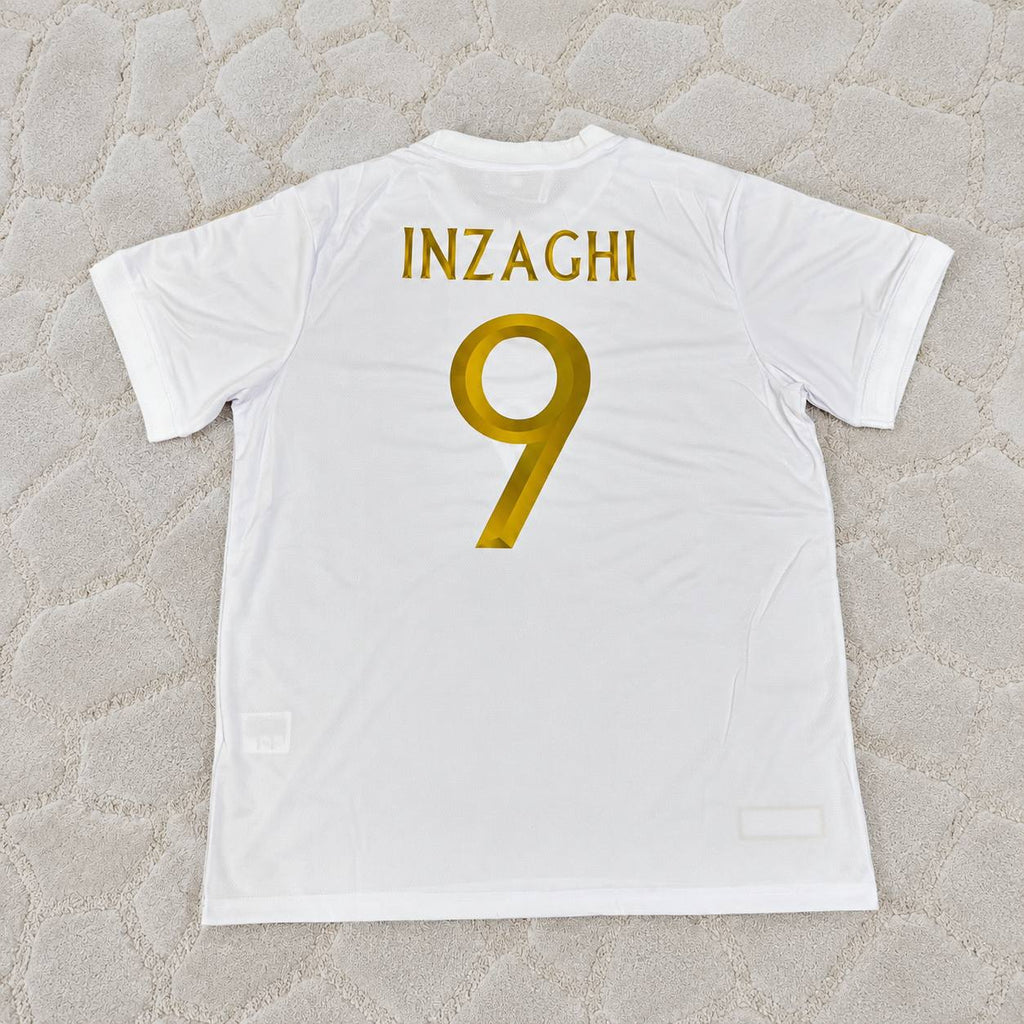 Filippo Inzaghi - Italy White Anniversary Kit Jersey Trikot Maillot Soccer Shirt
