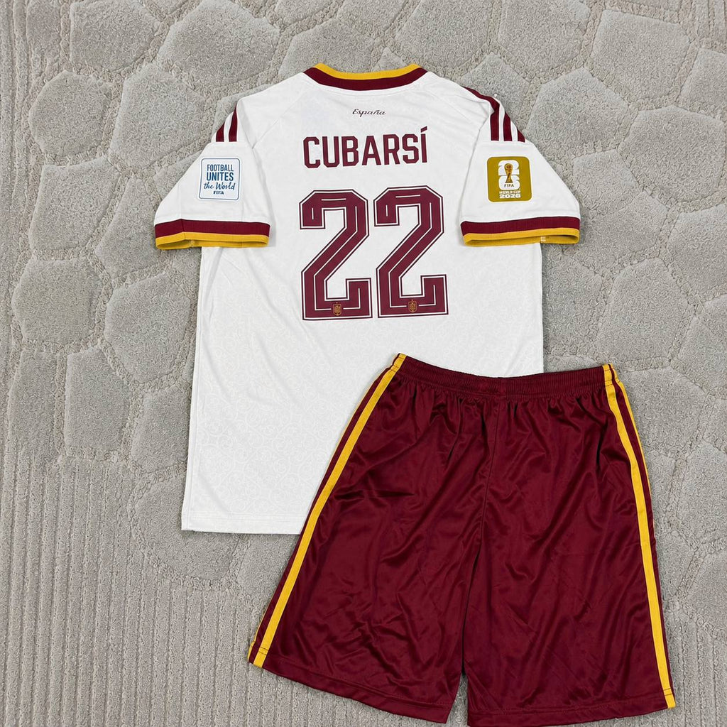 Pau Cubarsi Spain 2026 World Cup Kids Football Jersey