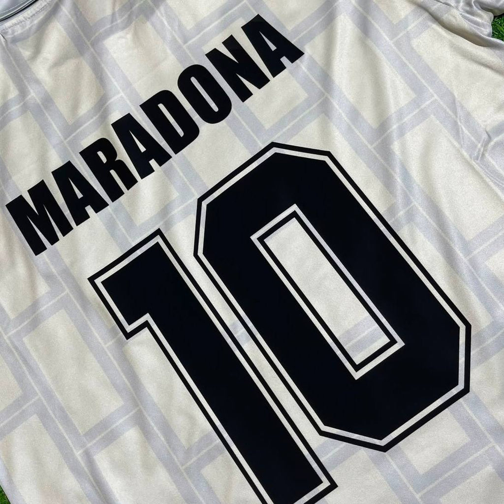 Diego Maradona Argentina 1986 Season Home Long Sleeve Retro Jersey Trikot Soccer Shirt