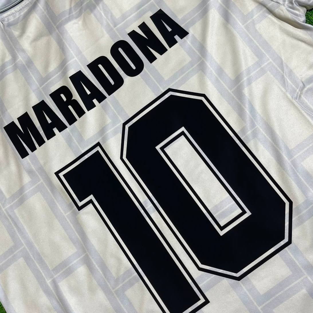 Diego Maradona Argentina 1986 Season Home Long Sleeve Retro Jersey Trikot Soccer Shirt