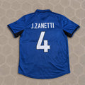 Javier Zanetti #4 Inter Milan 1998-1999 Home Retro Football Jersey