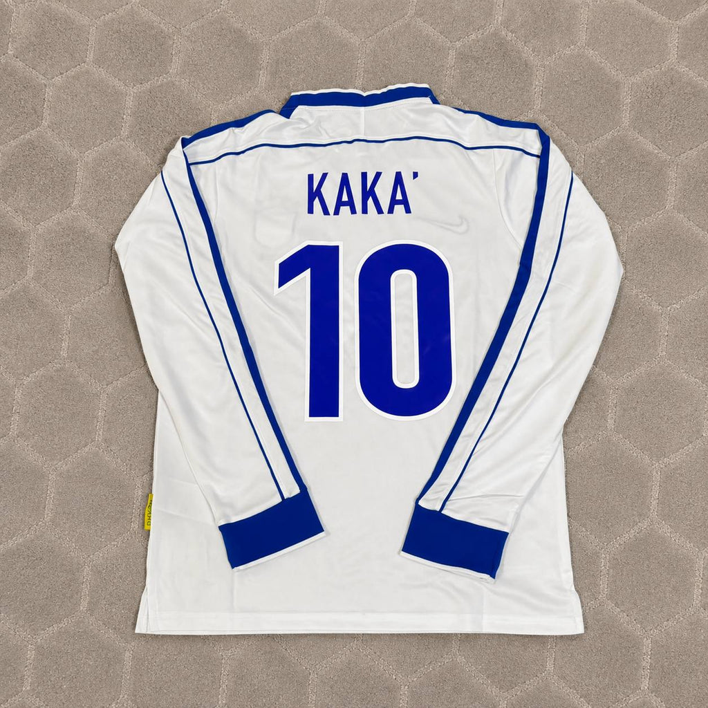 Kaka Leite Brazil Long Sleeve Retro Football Jersey Trikot Maillot
