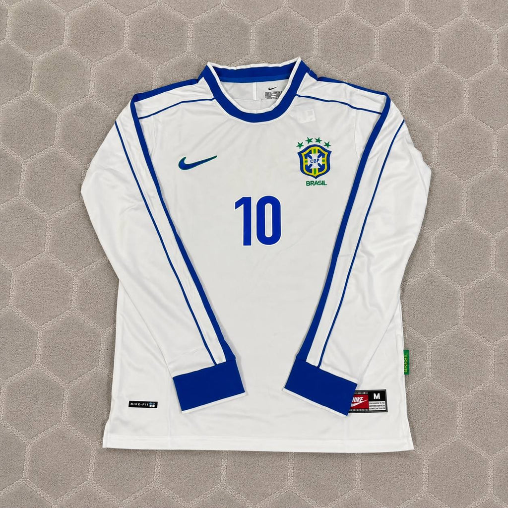 Kaka Leite Brazil Long Sleeve Retro Football Jersey Trikot Maillot