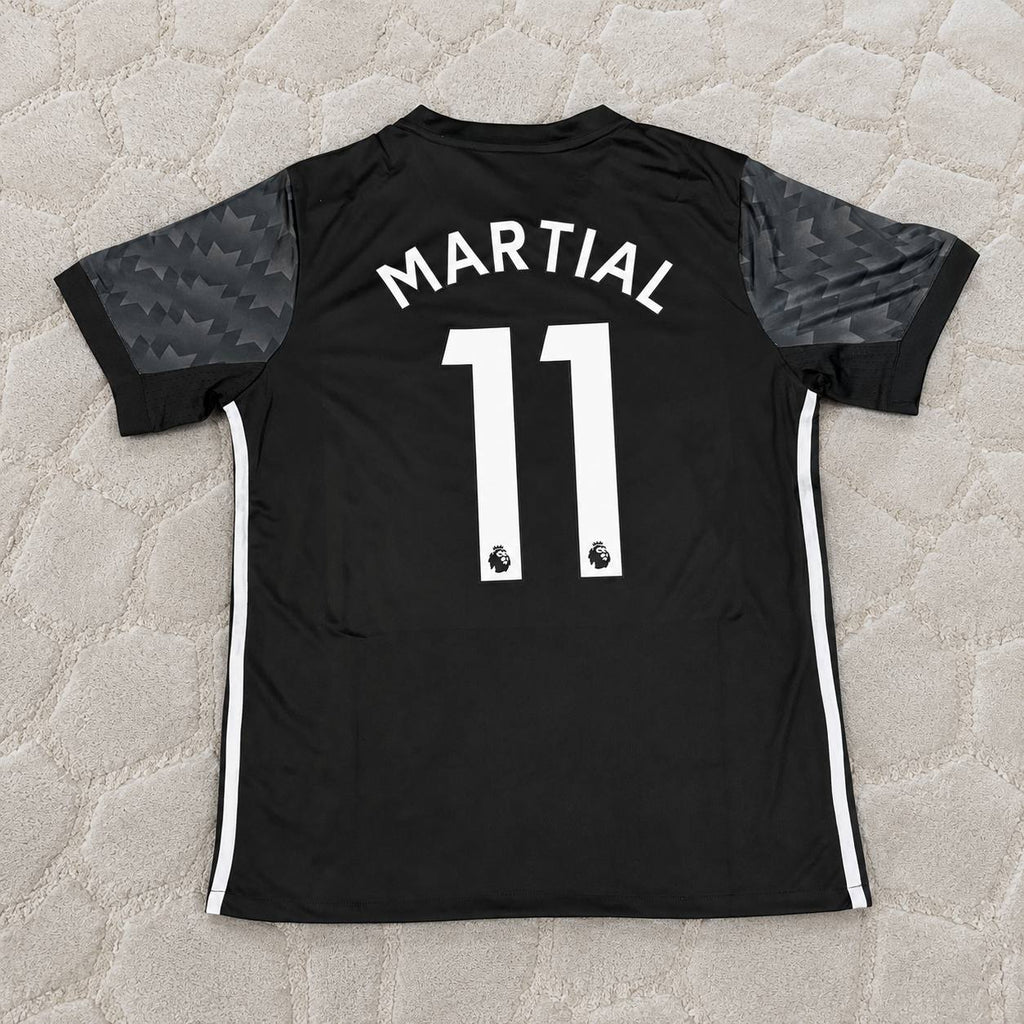 Anthony Martial Manchester United 2017-2018 Black Retro Football Jersey
