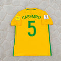 Casemiro #5 Brazil 2018 World Cup Home Football Jersey