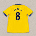 Mikel Arteta – Arsenal 2013/2014 Yellow Retro Kit Jersey Trikot Maillot Soccer Shirt