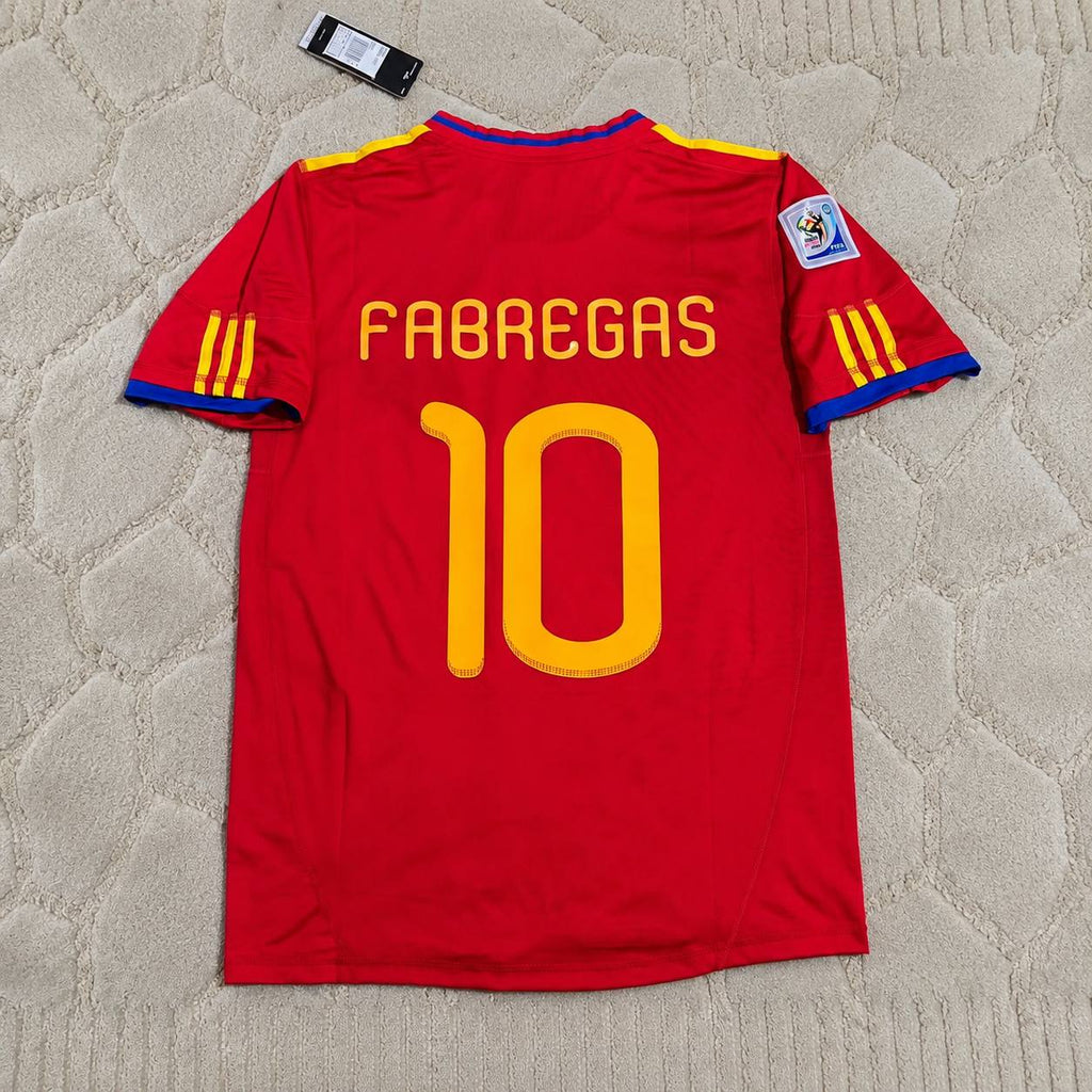 Cesc Fabregas 10 – Spain 2010 World Cup Retro Kit Jersey – | Trikot | Maillot Soccer Shirt