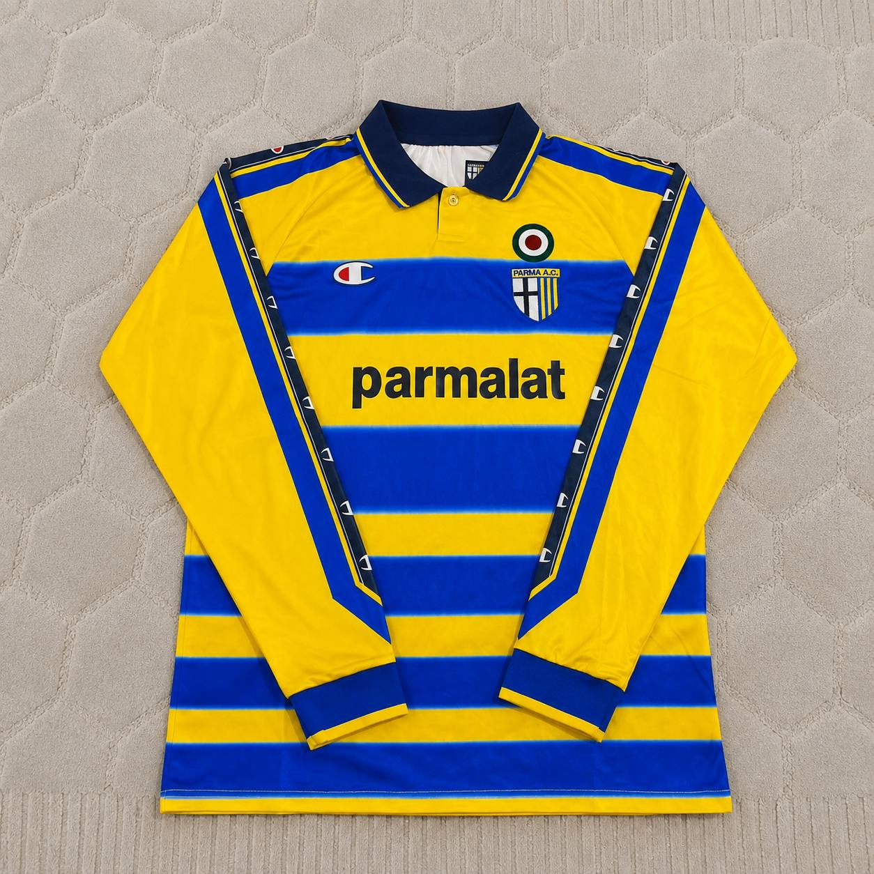 Juan Sebastian Veron Parma 1999/2000 Retro Long Sleeve Football Jersey Kit
