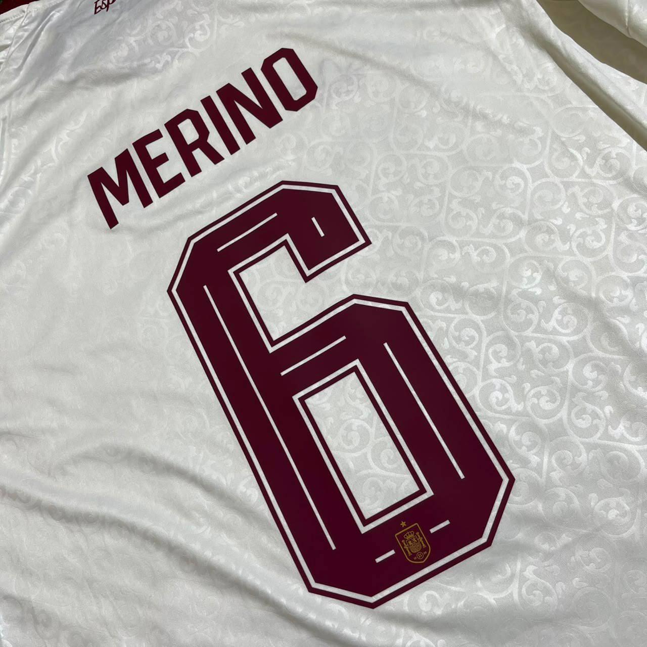 Mikel Merino #6 Spain 2026 World Cup Away Long Sleeve Jersey Trikot Maillot