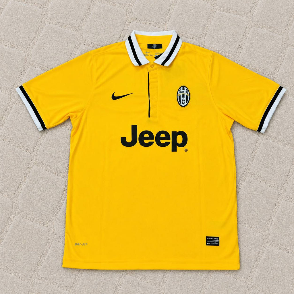 Arturo Vidal Juventus 2013/2014 Yellow Away Retro Football Jersey