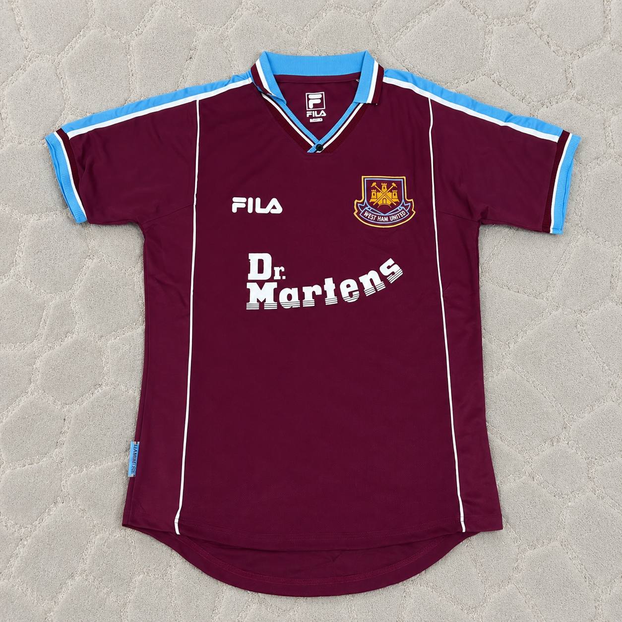 Rio Ferdinand #15 West Ham 1999-2000 Home Retro Football Jersey