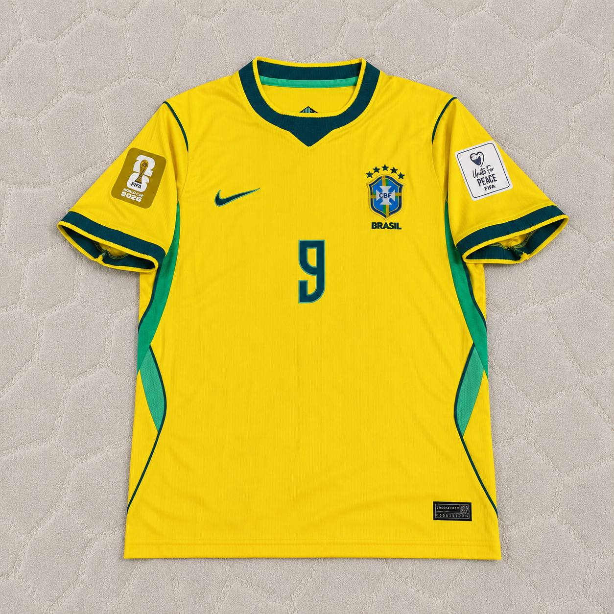 Matheus Cunha #9 Brazil 2026 World Cup Yellow Home Football Jersey
