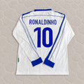 Ronaldinho Gaucho Brazil Long Sleeve Retro Football Jersey Trikot Maillot