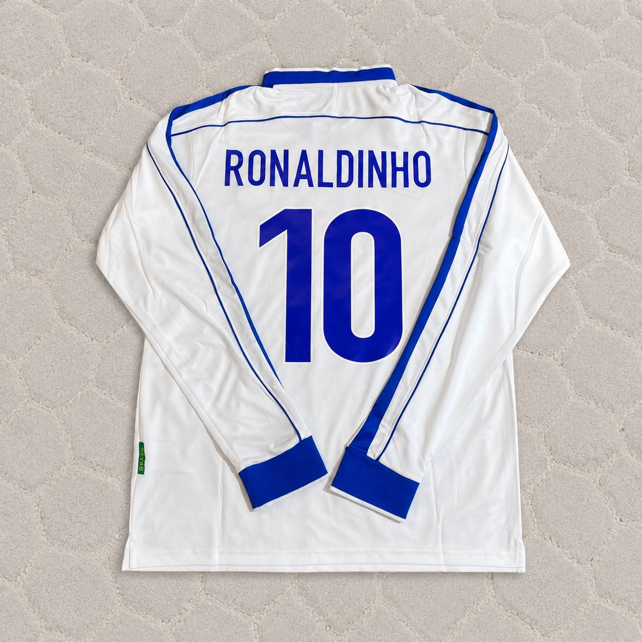 Ronaldinho Gaucho Brazil Long Sleeve Retro Football Jersey Trikot Maillot