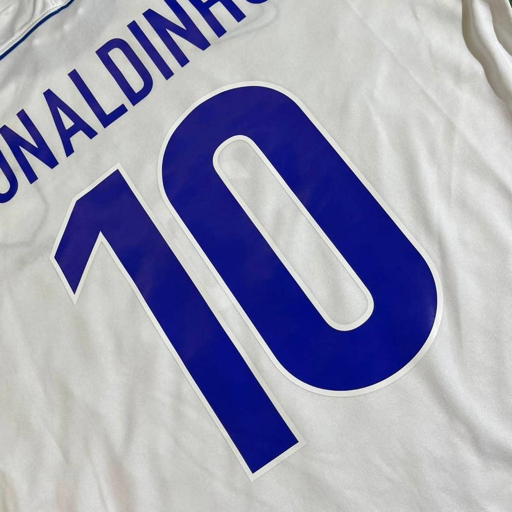 Ronaldinho Gaucho Brazil Long Sleeve Retro Football Jersey Trikot Maillot