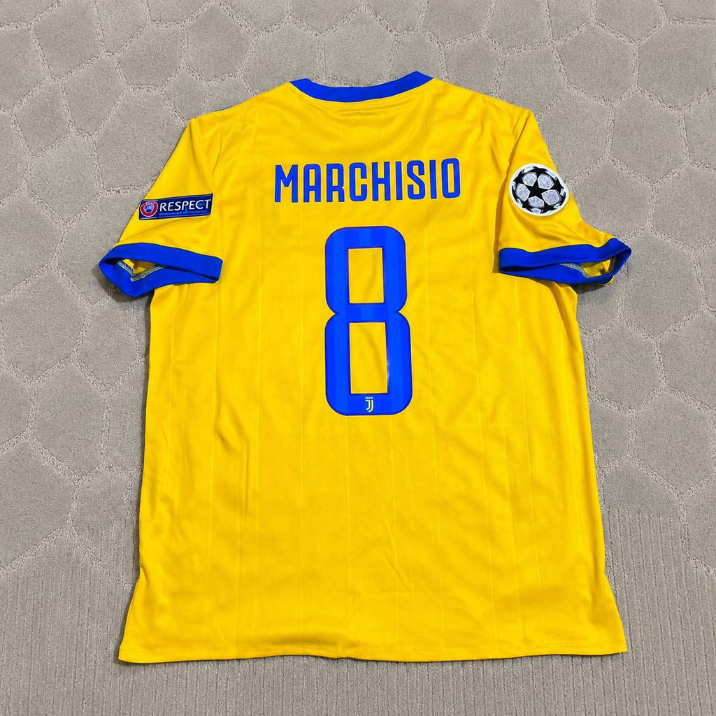 Claudio Marchisio Juventus 2017-2018 Yellow Retro Football Jersey