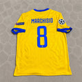 Claudio Marchisio Juventus 2017-2018 Yellow Retro Football Jersey