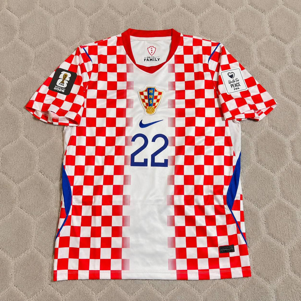 Luka Vuskovic Croatia 2026 World Cup Home Football Jersey