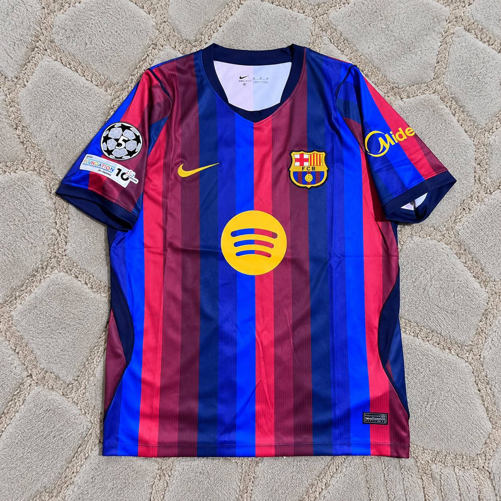 Raphinha #11 Barcelona 2027 New Season Champions League Patch Home Jersey Soccer Shirt Trikot Maillot