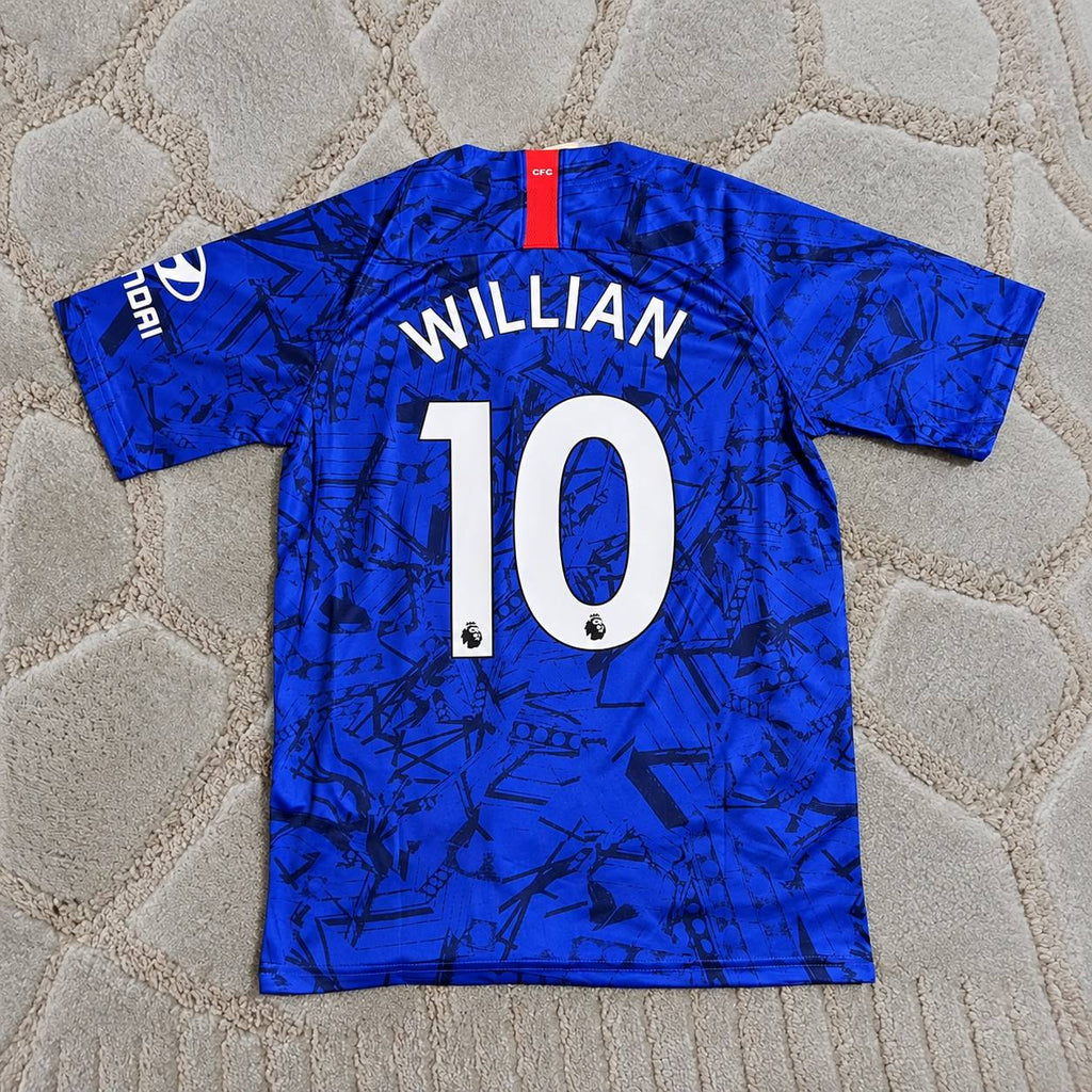 Willian #10 Chelsea 2019 2020 Blue Retro Jersey Soccer Shirt Trikot Maglia Maillot