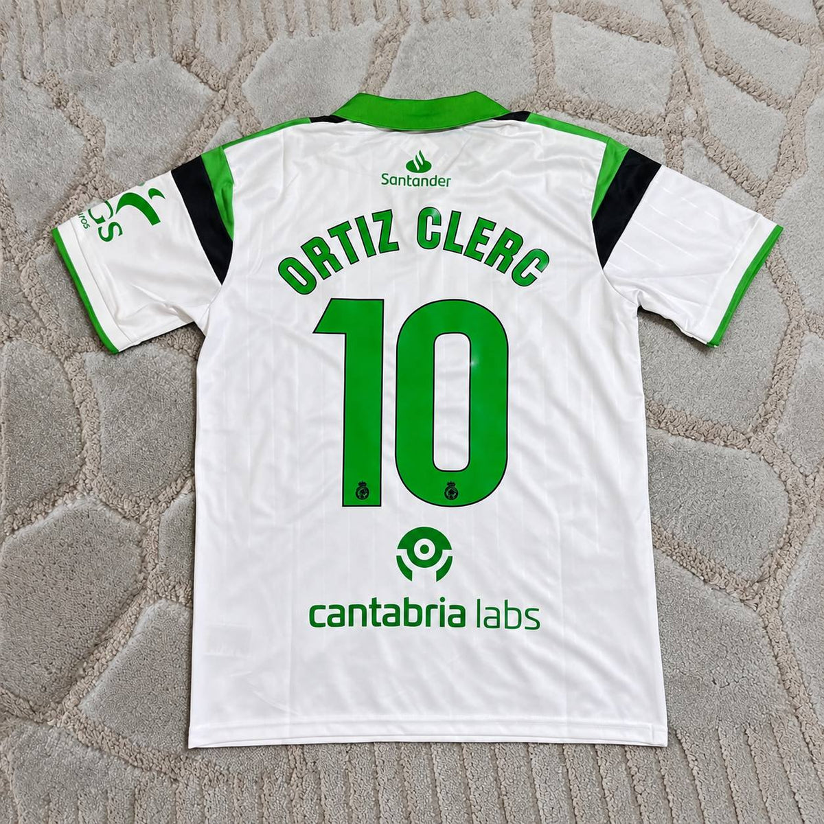 Carlos Clerc Real Santander 2026/2027 Home White Football Jersey Trikot Maillot Magliaa