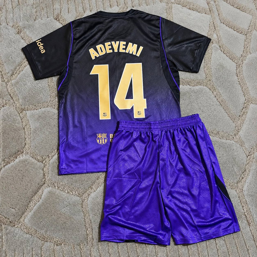 Karim Adeyemi #14 Barcelona 2027 New Season Away Kids Jersey Soccer Shirt Trikot Maillot Magliaa